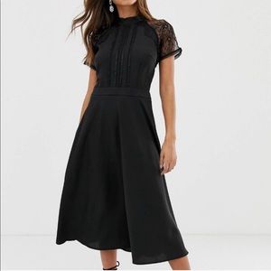 ASOS Black midi dress